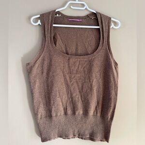 Reitmans Brown Sleeveless Sweater Vest Top - Size L